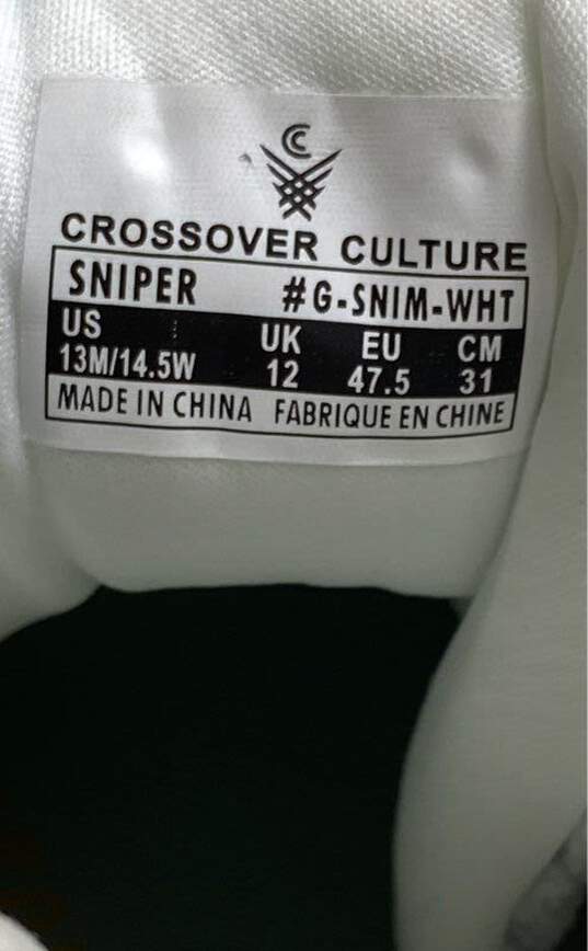 Crossover Culture Sniper MacGregor Park White Athletic Shoes Men's Size 13 image number 6