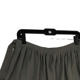 Womens Gray Black Lace Trim Pleated Size Zip Short Mini Skirt Size 8 alternative image