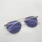 Michael Kors 'Hartley' MK1070 Clear Frame Blue Round Lens Aviator Sunglasses image number 4