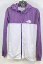 The North Face Womens Purple Long Sleeve Full-Zip Windbreaker Jacket Sz X-Large image number 1