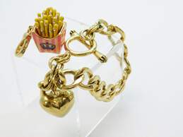 Juicy Couture Gold Tone Heart Toggle Bracelet & French Fry Charm 76g alternative image