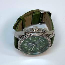 Designer Invicta 18436 Green Leather Strap Analog Round Dial Quartz Wristwatch alternative image
