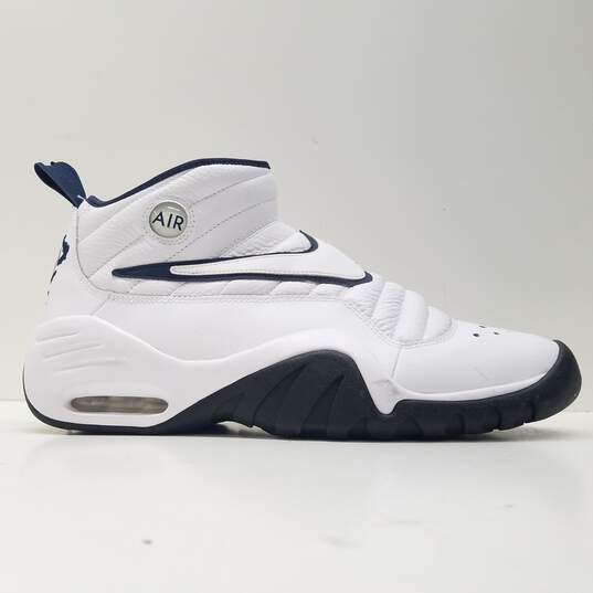 Buy the Nike Air Shake N'destrukt Dennis Rodman White Midnight Navy Shoes  Men's Size 12 (880869-102) | GoodwillFinds