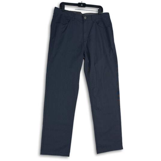 NWT Calvin Klein Mens Blue Flat Front Straight Leg Chino Pants Size 36X34 image number 1