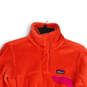 Womens Red Fleece Mock Neck Long Sleeve Pullover Jacket Size Small image number 3