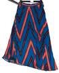 Womens Blue Chevron Pleated Side Zipper A Line Skirt Size Small image number 5