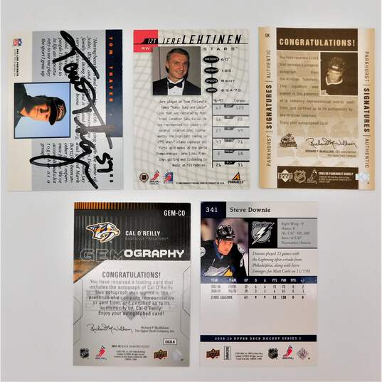 5 Autographed Sports Trading Cards image number 2