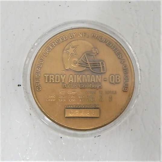 Troy Aikman & Emmitt Smith Dallas Cowboys Commemorative Coin Limited Edition image number 5