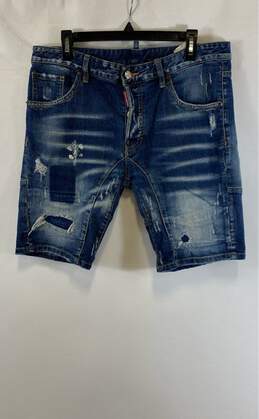 DSquared2 Blue Denim Distressed Shorts - Size 52 (US XL)