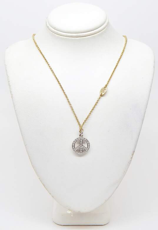Juicy Couture Gold Tone & icy Pendant Necklace & Bee Earrings 13.8g image number 2