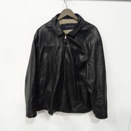 Men's Dockers Full-Zip Basic Leather Jacket Sz XL