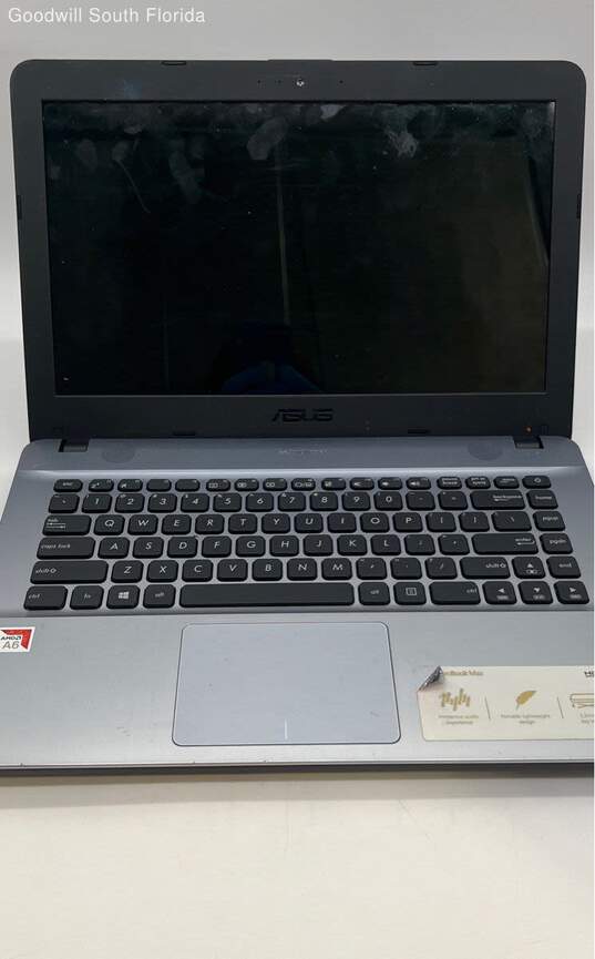 Functional Unlocked Asus Gray Laptop Without Power Adapter No Plug image number 1