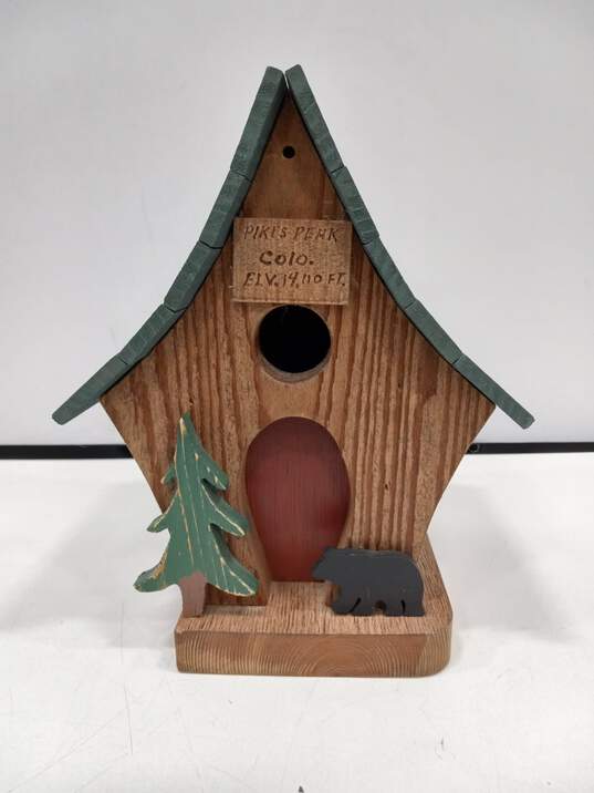 4pc Set of Assorted Wooden Handmade Birdhouses image number 6