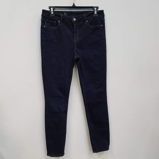 Womens Blue Medium Wash Pockets Denim Super Skinny Leg Jeans Size 29S/C image number 1