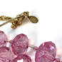 Designer Joan Rivers Gold-Tone Pink Acrylic Stone Statement Necklace image number 4