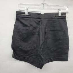 Mango Women's Black Faux Leather Shorts Size 2 NWT alternative image