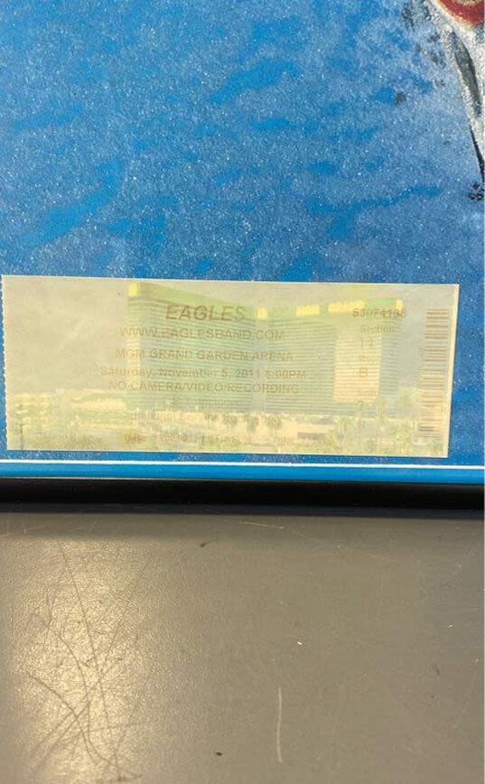 Eagles Album Sleeve with Ticket Stub 2011 Poster Framed image number 4