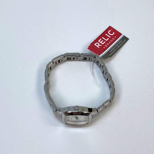 NWT Designer Relic Chain Strap Rectangle Analog Dial Quartz Wristwatch image number 2