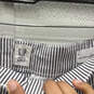 NWT Womens Blue White Striped Slash Pocket Cuffed Hem Cropped Pants Size 6 image number 3