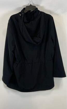 London Fog Womens Black Pockets Long Sleeve Hooded Full Zip Rain Coat Size XXL alternative image