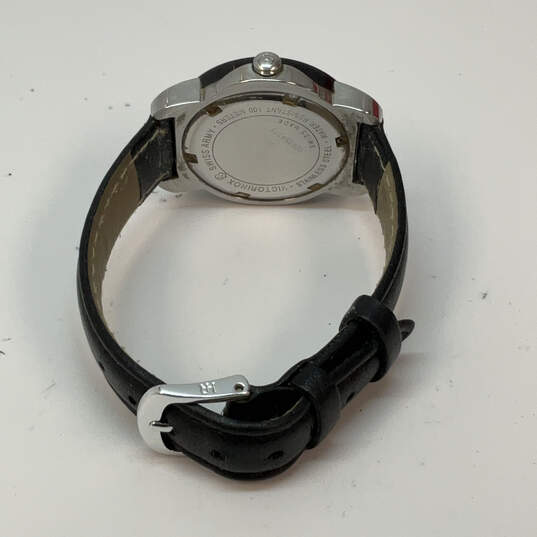 Designer Swiss Army Victorinox Silver-Tone Leather Strap Analog Wristwatch image number 4