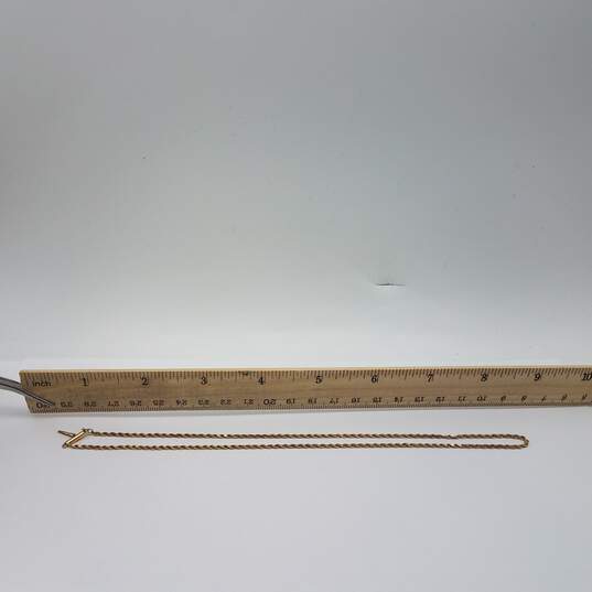 M 14k Gold 1.5mm Rope Chain Necklace 4.7g image number 6