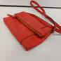 Womens Red Suede Leather Snap Inner And Outer Pockets Crossbody Purse image number 3