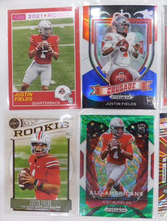 (10) 2021 Justin Fields Rookie Cards Bears Steelers image number 2