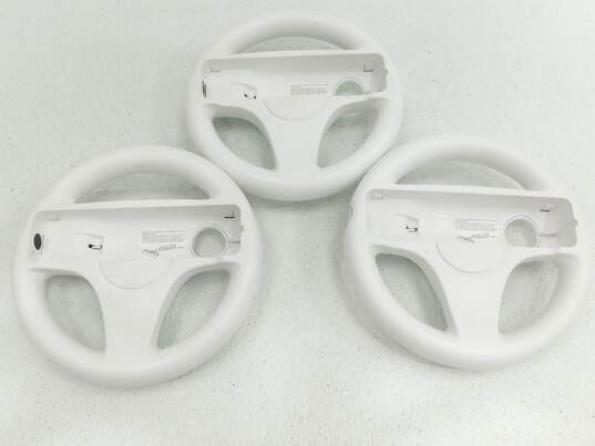 Lot of 3 Mario Kart Racing Steering Wheel for Nintendo Wii Controller image number 2