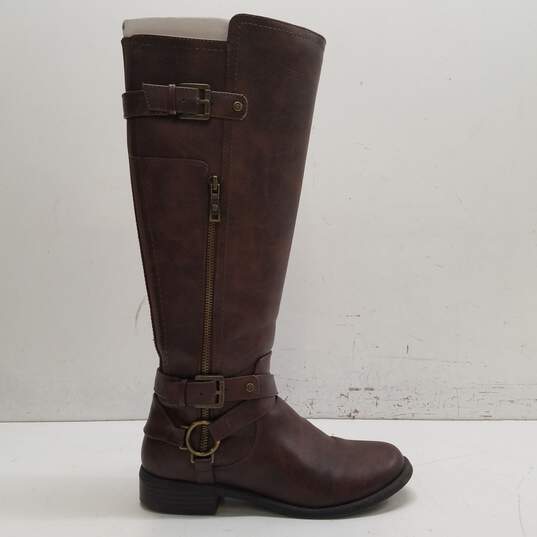 G By Guess Buckle Riding Boots Brown 8 image number 1