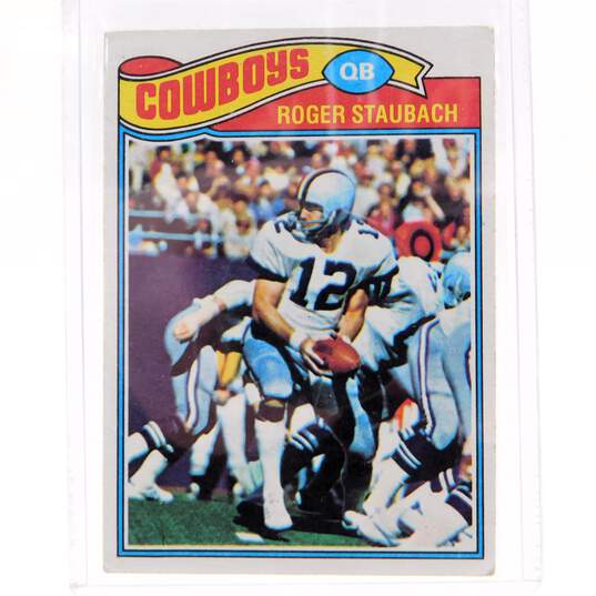 1977 HOF Roger Staubach Topps Dallas Cowboys image number 1