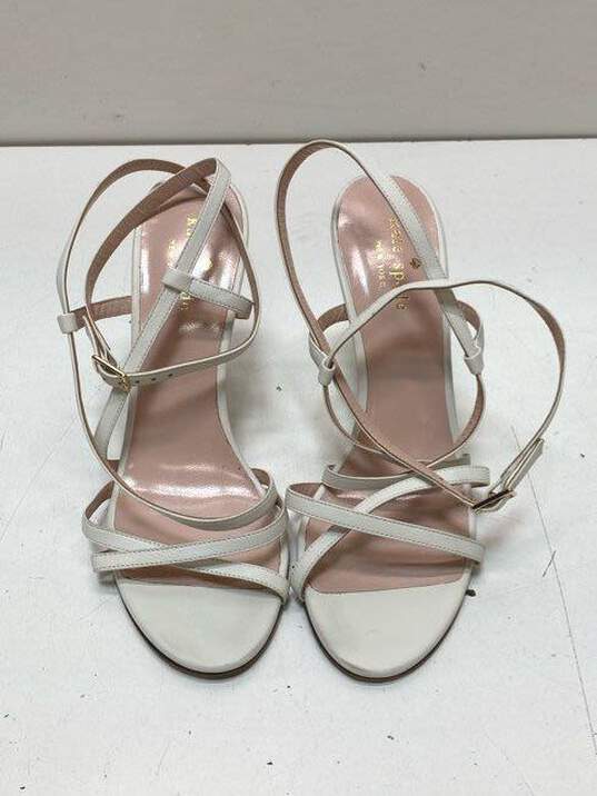 Kate Spade Strappy Embellished Heels White 7 image number 2