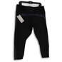 NWT Womens Black Flat Front Elastic Waist Pull-On Capri Leggings Size 2x image number 1