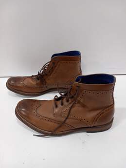 Ted Baker Men's Sealls 2 Brown Leather Wingcap Brogues Boots Size 11.5 alternative image