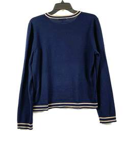 NWT 89th+Madison Womens Dark Blue Long Sleeve Crew Neck Cardigan Sweater Size L alternative image