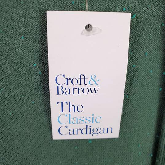 Croft & Barrow Women Green Marled Cardigan XS NWT image number 5