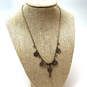 Designer Liz Palacios Gold-Tone Chain Crystal Cut Stone Statement Necklace image number 2