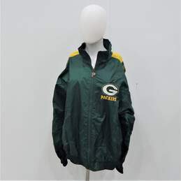 Vintage Green Bay Packers Pro Player Windbreaker Jacket Size Men's Large