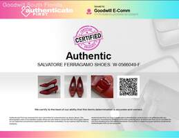 Authentic Salvatore Ferragamo Womens Red Kitten High Heel Pumps Size 7 alternative image