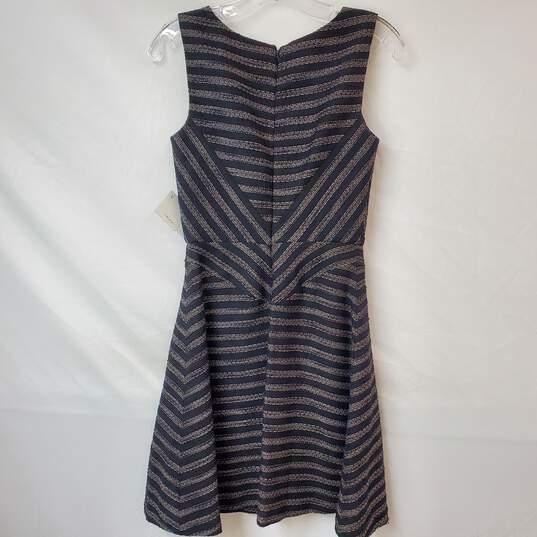 Halogen Black & White Stripe Weave Sleeveless Midi Dress Women's 4P NWT image number 2