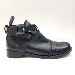 A/X Armani Exchange Black leather Ankle Strap Slip On Shoes Women's Size 5 B