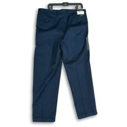 NWT Jos. A. Bank Mens Navy Blue Pleated Regular Fit Ankle Pants Size 38x30 alternative image