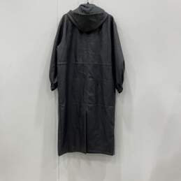 Asos Design Womens Gray Waterproof Wind Wave Hooded Long Rain Coat Size 2 alternative image