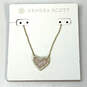 Designer Kendra Scott Gold-Tone Chain Lobster Clasp Heart Pendant Necklace image number 1