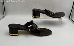 Tory Burch Womens Deep Brown Leather Sandals Size 9 alternative image
