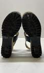 Michael Kors Black Leather Ankle strap Platform Sandals Shoes Size 7.5 M image number 6