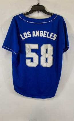 Pink Victoria's Secret Womens Blue Los Angeles Dodgers #58 Baseball Jersey Sz L alternative image