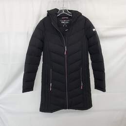 Tommy Hilfiger THFLEX Black Polyester Trench Rain Coat Size M