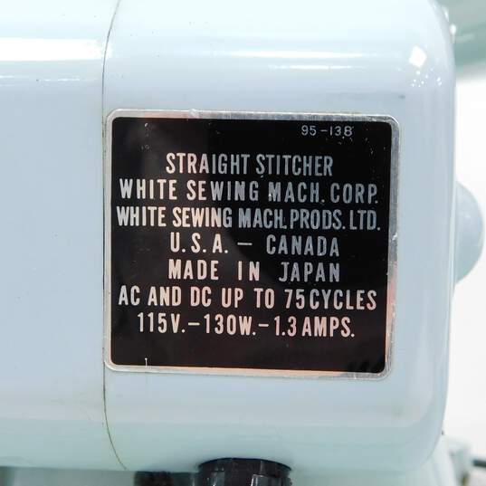 Buy the Vintage Working White Model 7013 Sewing Machine W/ Pedal Case  Manual Accessories