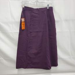 NWT VTG Clyde WM's Burgundy Pleated Long Skirt Size 13/14 alternative image